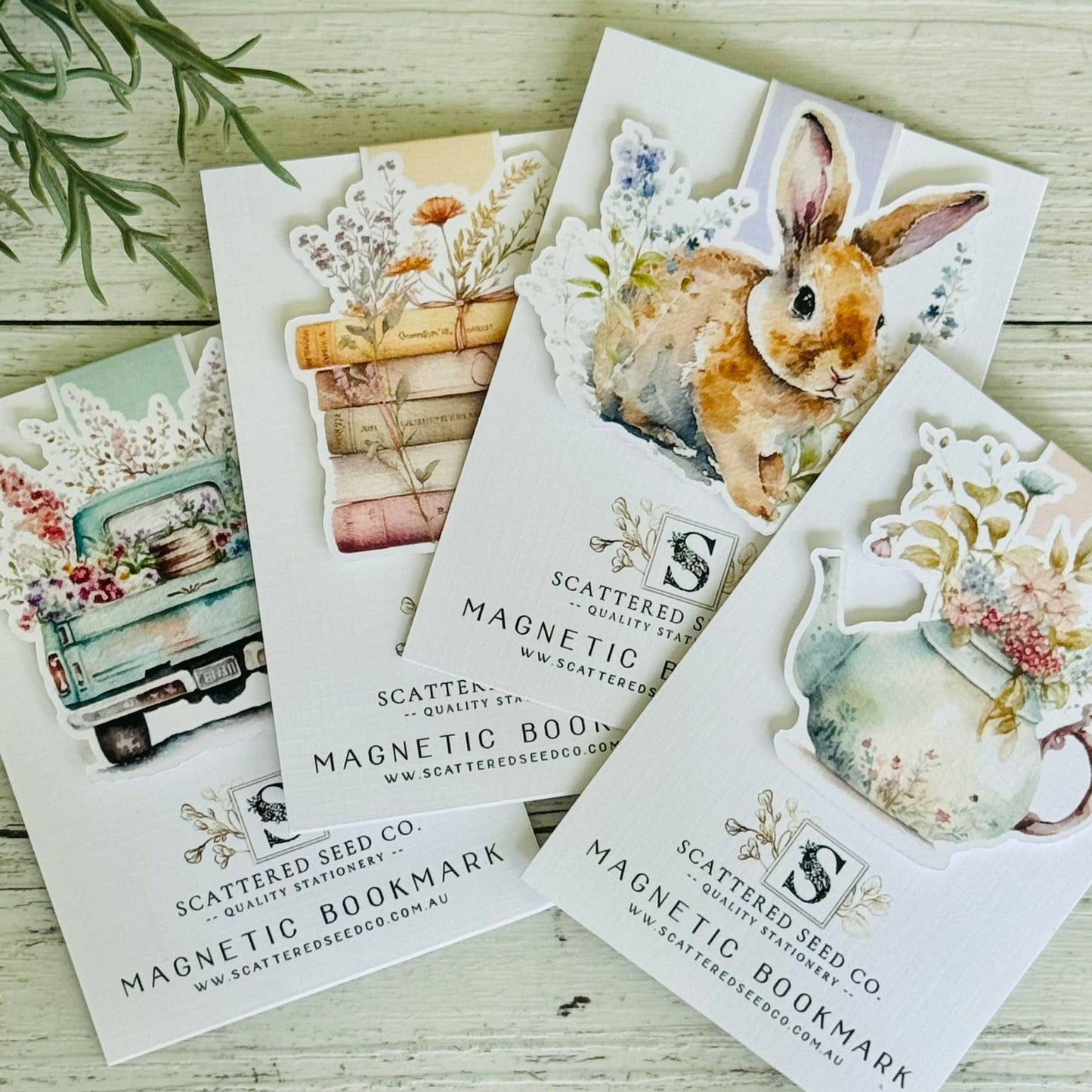 Spring Floral Books Magnetic Bookmark