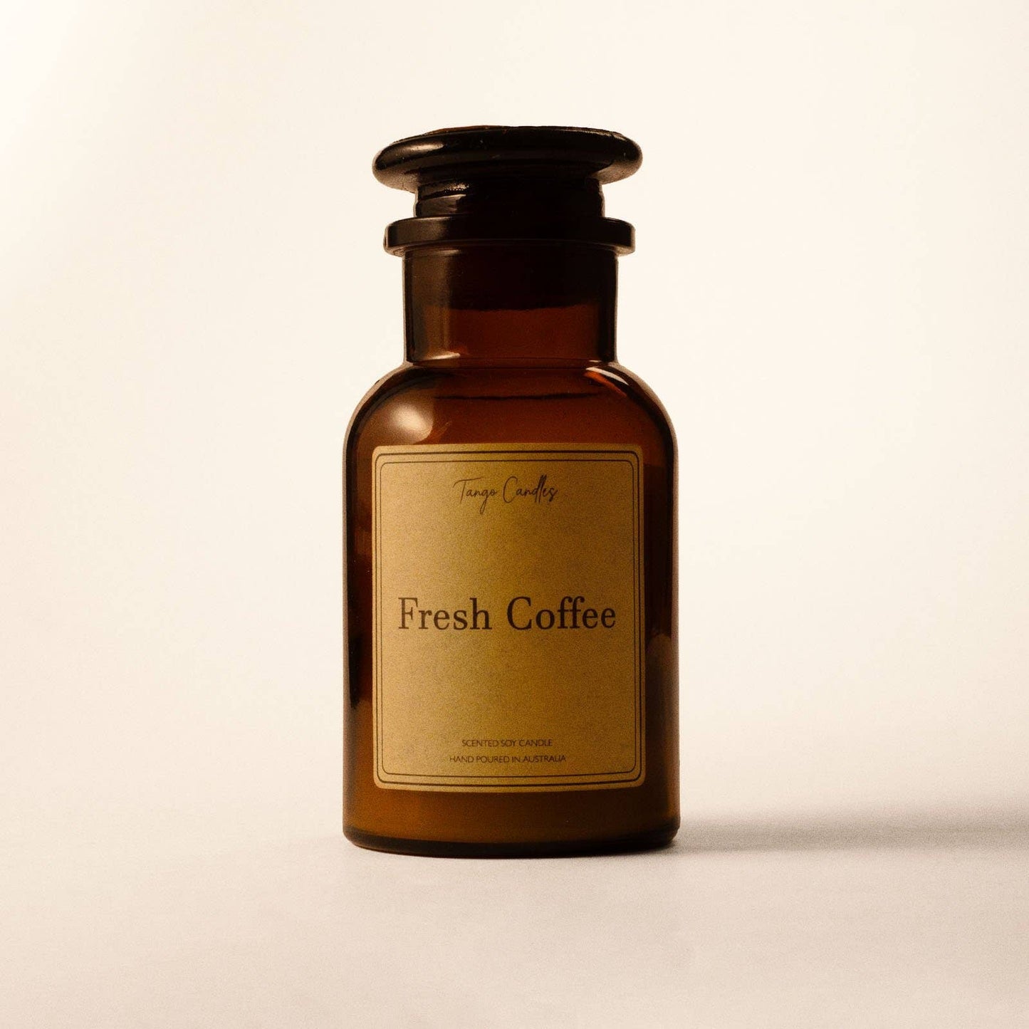 Fresh Coffee Soy Candle, Amber Apothecary Jar: Small