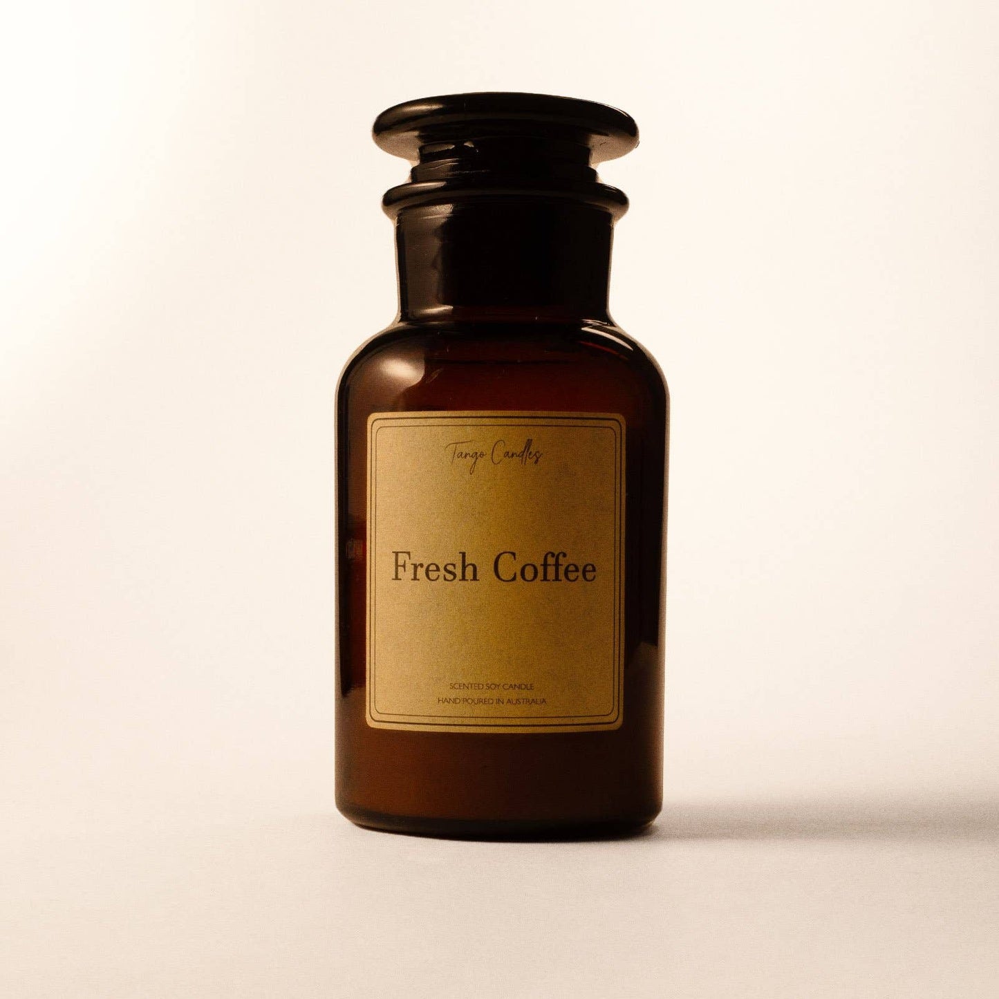 Fresh Coffee Soy Candle, Amber Apothecary Jar: Large