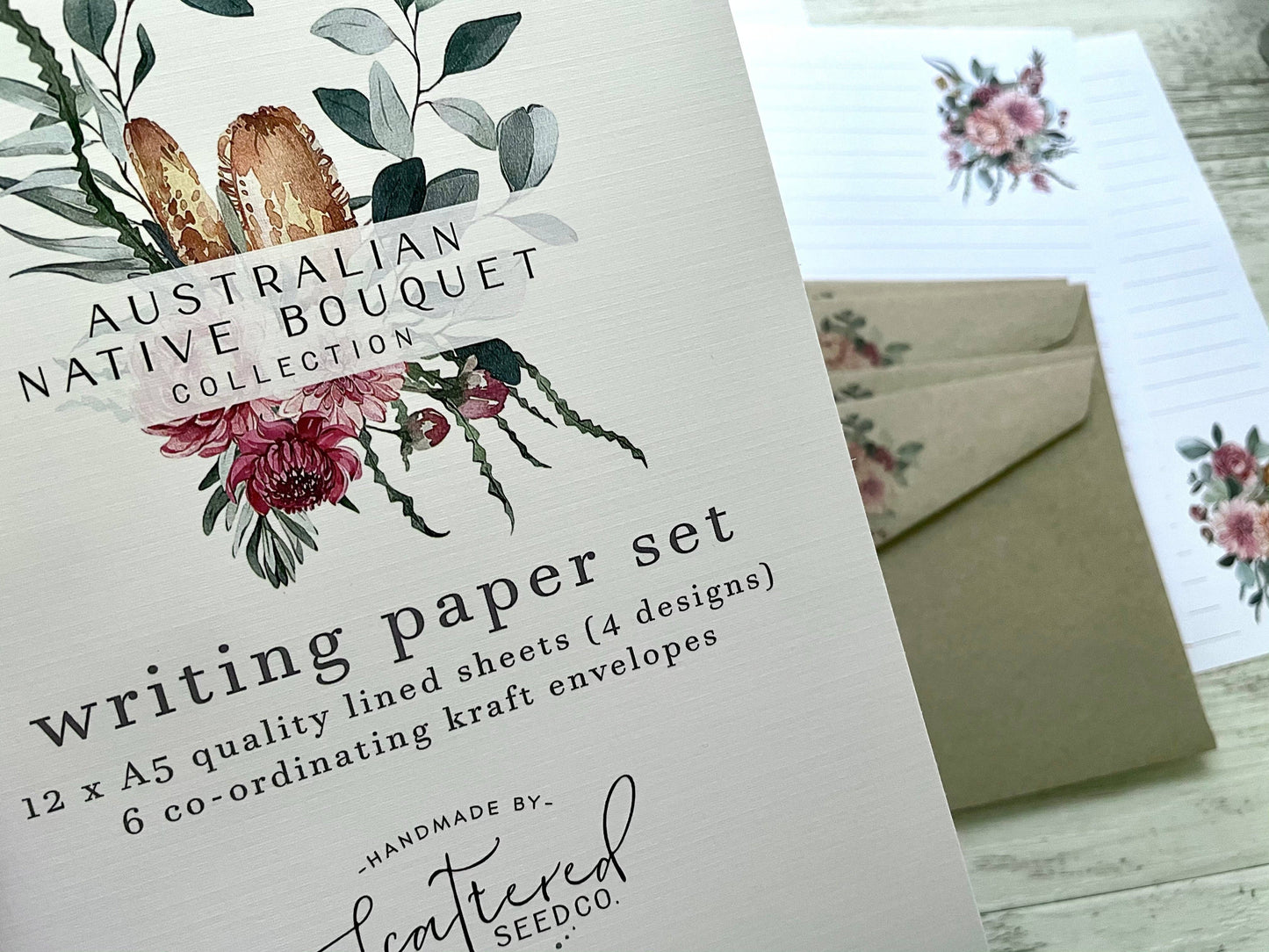 AUSTRALIAN NATIVE BOUQUET Letter Writing Paper Set