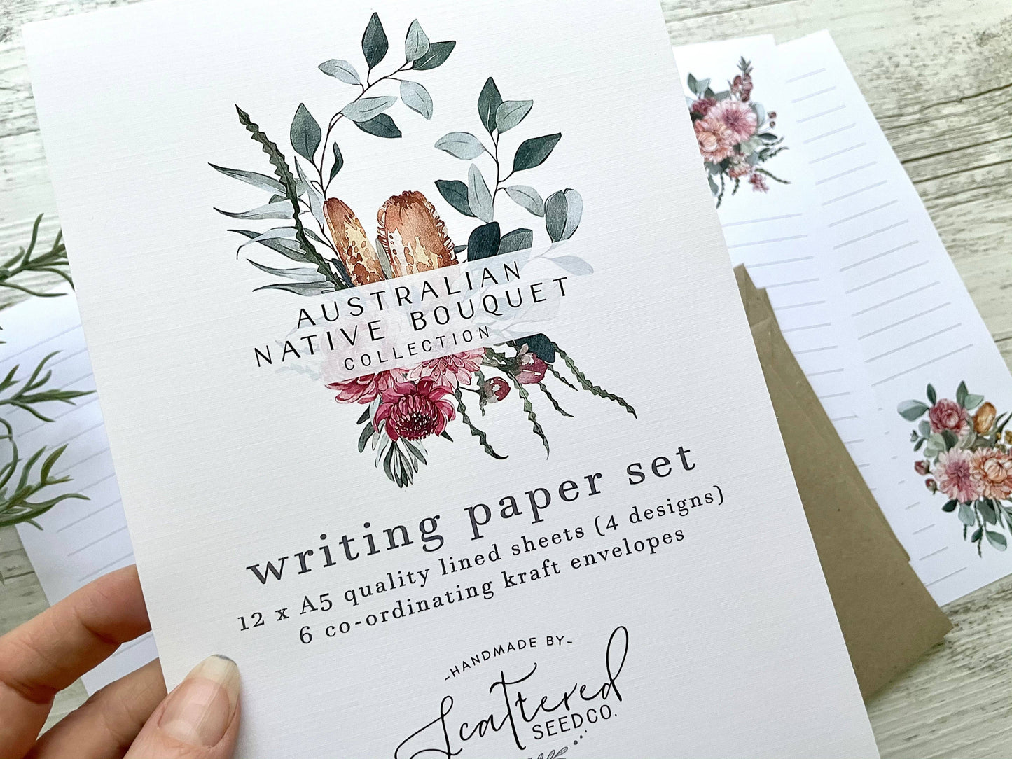 AUSTRALIAN NATIVE BOUQUET Letter Writing Paper Set