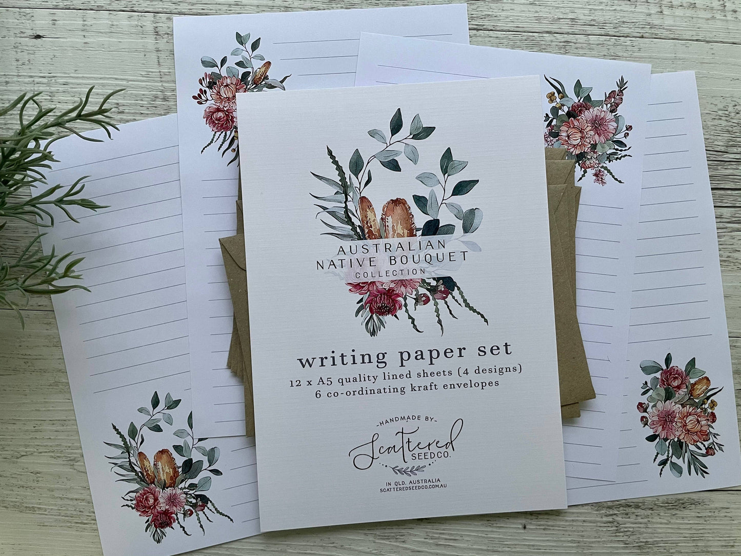 AUSTRALIAN NATIVE BOUQUET Letter Writing Paper Set